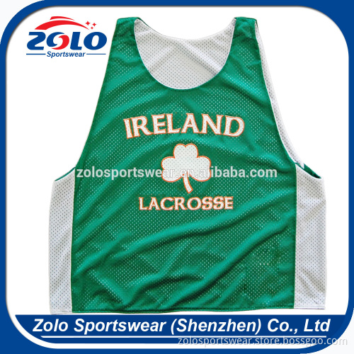 Cheap Green Color Reversible Lacrosse Mesh Pinnies